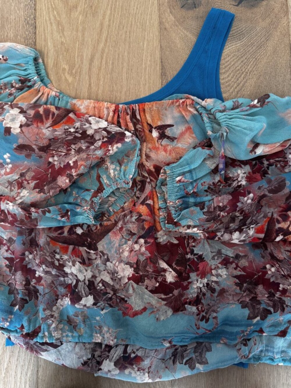 Jean Paul Gaultier Soleil Silk Sheer Peasant Top Size M Vintage 2000s Y2K - Picture 12 of 12